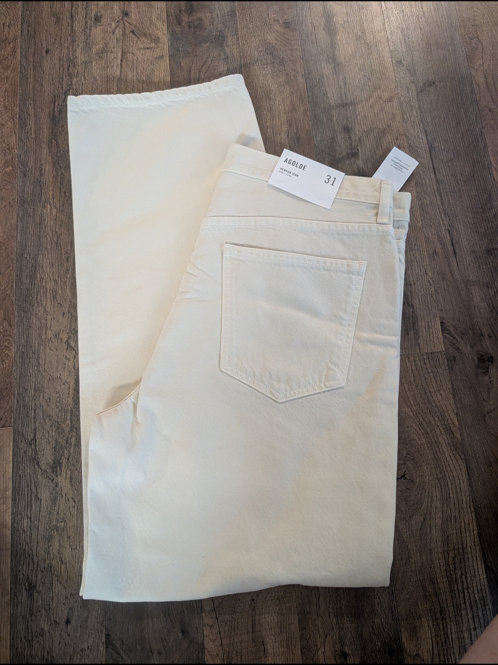 AGOLDE Cream Jeans - Straight Fit